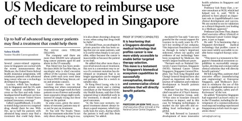 US Medicare to reimburse use of cancer-matching service developed in Singapore